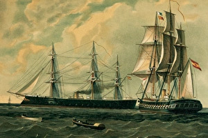 Mixed ship propulsion (sail and steam), and Spanish naval sh Mixed ship propulsion (sail and steam), and Spanish naval sh