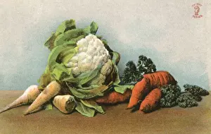 Early 20th Century Mixed Vegetables Print