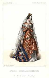 Mlle. Guyon as Elisabeth in Le Miracle des Roses, 1844 Mlle. Guyon as Elisabeth in Le Miracle des Roses, 1844