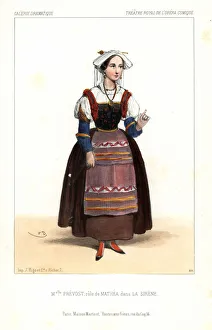 Mlle Zoe Prevost as Mathea in La Sirene, 1844 Mlle Zoe Prevost as Mathea in La Sirene, 1844