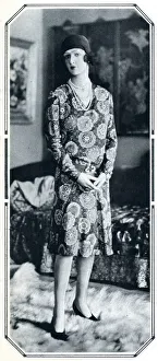MMe, Drake-Exner wearing in a dress of her own design MMe, Drake-Exner wearing in a dress of her own design