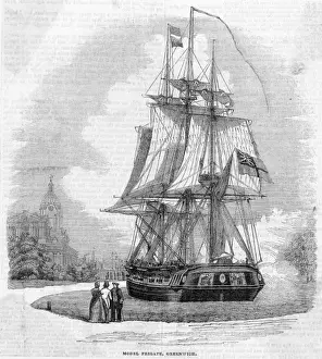Historical Naval Vessels Prints: Model Frigate