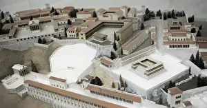 Prints of Model of the city of Pergamum. Pergamon Museum. Berlin. Germany Hellenistic Era Prints: Model of Pergamum Print - Pergamon Museum, Berlin, Germany