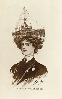 Early 20th Century Navy Prints: A Modern Dreadnought