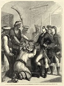 British East India Company Prints: Mogul Bestows Clive