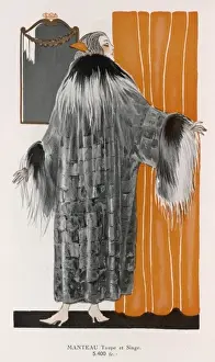 Historical Costume Design Prints: Mole & Monkey Fur Coat
