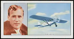 British Aviator Prints: Mollison / Puss Moth Plane
