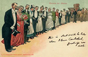 Moment of Departure - all the staff line up to say Goodbye Moment of Departure - all the staff line up to say Goodbye
