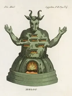 Monoloch Ammonities Print: Ancient Depiction of Moloch