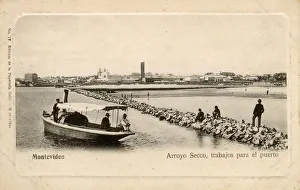 Montevideo, Uruguay - Arroyo Secco - Harbour wall Montevideo, Uruguay - Arroyo Secco - Harbour wall