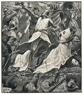British History Events Prints: De Montfort at Evesham
