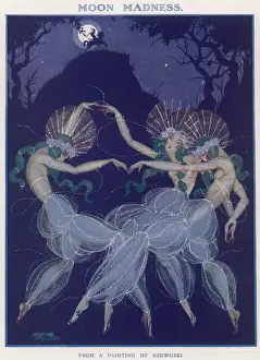 Ladies Dancing in Moonlight Print