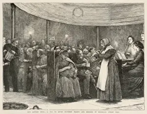 Victorian London Poverty Prints: Moorgate Mission