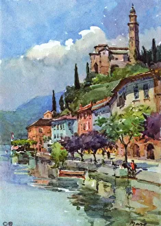 Morcote, Ticino, Lake Lugano, Switzerland Morcote, Ticino, Lake Lugano, Switzerland