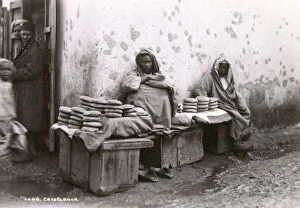 Casablanca Collection: Morocco, North West Africa - Street Bread sellers Casablanca