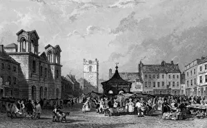 Morpeth Market Place Print, 1832