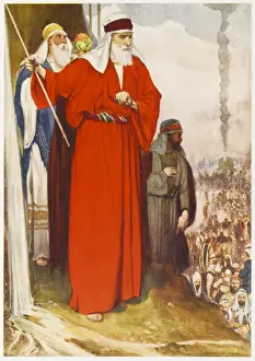 Ancient Israelite History Prints: Moses Splits Rock