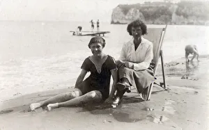 Mother and daughter on the beach - Devon Mother and daughter on the beach - Devon