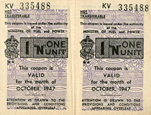 Two Motor Fuel Ration coupons in a booklet Two Motor Fuel Ration coupons in a booklet