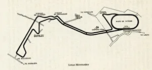 Motor racing track course at Linas-Montlhery, France Motor racing track course at Linas-Montlhery, France