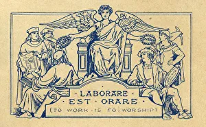 Motto frontispiece in a bound volume of The British Workman Motto frontispiece in a bound volume of The British Workman