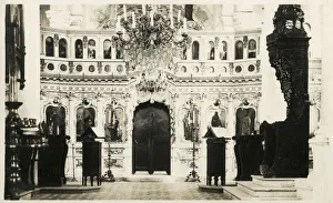 Moudros, Lemnos, Greece - The Interior of the Greek Church Date: 1922 Moudros, Lemnos, Greece - The Interior of the Greek Church Date: 1922