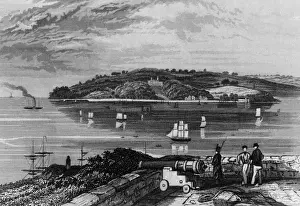 Mount Edgcumbe Print, Devon Distant View, 1846