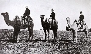 Mounted police troopers on camels, South Australia Mounted police troopers on camels, South Australia