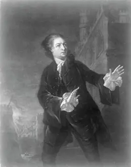 William Shakespeare Plays Prints: Mr. Garrick in Hamlet