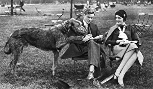 Mr and Mrs Bryan Guinness with their Irish Wolfhound Mr and Mrs Bryan Guinness with their Irish Wolfhound