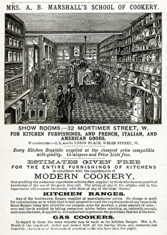 Mrs. A. B Marshalls showroom for kichen furnishings 1887 Mrs. A. B Marshalls showroom for kichen furnishings 1887