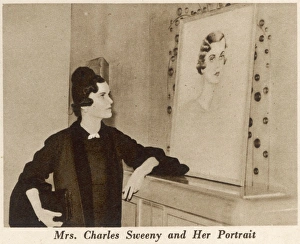 Mrs Charles Sweeny contemplating her portrait Mrs Charles Sweeny contemplating her portrait