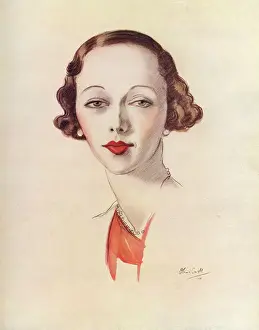 Prints of Mrs Flash Kellett, wife of Lieutenant Colonel Edward Orlando Kellett and formerly Helen Myrtle Dorothy Atherley, drawn by Olive Snell Afghanistan Prints: Mrs Flash Kellett Print, Afghanistan 1934
