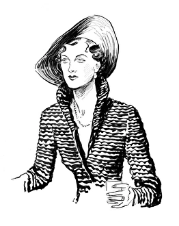 Mrs James Beck in a Schiaparelli suit Mrs James Beck in a Schiaparelli suit