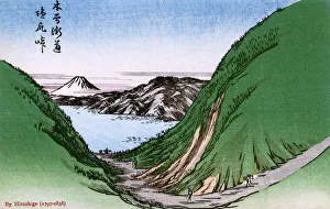 Mt Fuji from Misaka Pass in Kai Province by Hiroshige Mt Fuji from Misaka Pass in Kai Province by Hiroshige