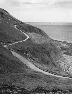 Mumbles Cliff Walk Print, Swansea Bay, Wales 1960s