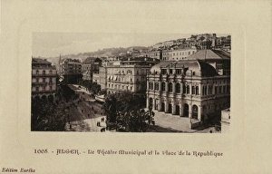 Municipal theater and the Place de la R鰵blique, Algiers Municipal theater and the Place de la R鰵blique, Algiers
