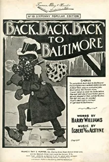 Music cover, Back, Back, Back to Baltimore Music cover, Back, Back, Back to Baltimore