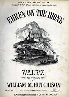 Music cover, Ehren on the Rhine, Waltz Music cover, Ehren on the Rhine, Waltz