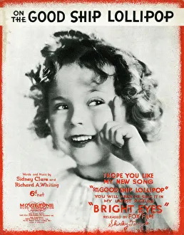 Music cover, On the Good Ship Lollipop, Shirley Temple Music cover, On the Good Ship Lollipop, Shirley Temple