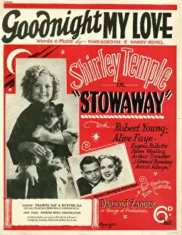 Shirley Temple Prints: Shirley Temple Sings Goodnight My Love Print, 1936