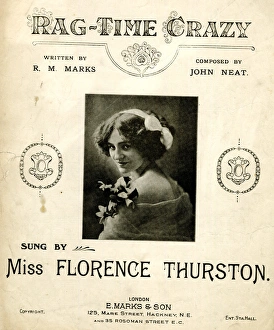 Music cover, Rag-Time Crazy sung by Florence Thurston Music cover, Rag-Time Crazy sung by Florence Thurston