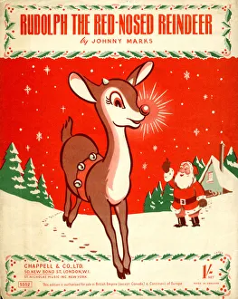Music cover, Rudolph the Red-Nosed Reindeer Music cover, Rudolph the Red-Nosed Reindeer