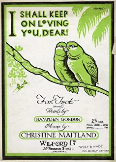Music sheet: I shall keep on loving you, dear Music sheet: I shall keep on loving you, dear