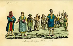 Muslim men and women, Dervish, astrologer, and Bedouin girl Muslim men and women, Dervish, astrologer, and Bedouin girl