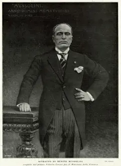 Benito Mussolini in Smart Suit Print, 1928