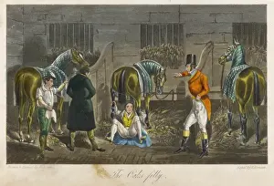 19th Century Equestrian Art Prints: Mytton in Stable