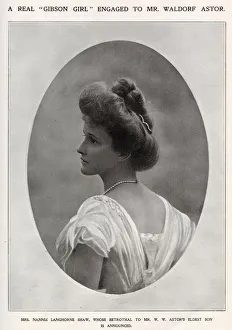 Nannie Langhorne Shaw pictured in The Sketch at the time of her engagement to Waldorf Nannie Langhorne Shaw pictured in The Sketch at the time of her engagement to Waldorf