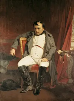 Prints of Napoleon after his Abdication. Hippolyte Delaroche (1797-1856). Oil on canvas. Date: 1814 Hippolyte Delaroche Prints: Napoleon after his Abdication Print, 1814 Oil on Canvas