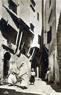 Narrow Arab Street in Algiers, Algeria Narrow Arab Street in Algiers, Algeria